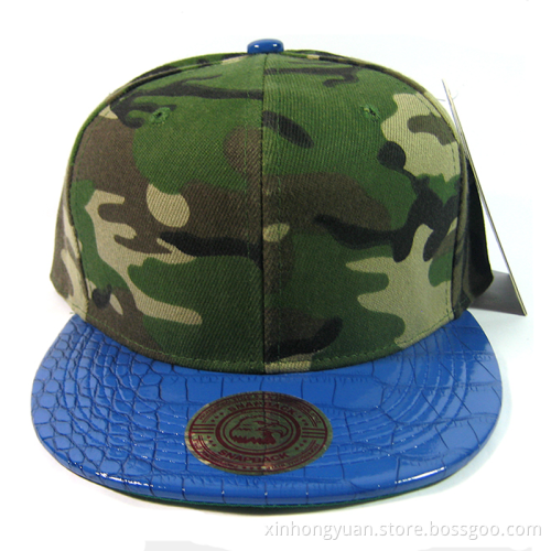 Bulk top free snapback blank camo hats